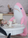 Игрушка мягконабивная "Акула" (AKL3R), розовая, фотография