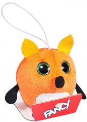Фотография, изображение Мягкая игрушка-брелок глазастик лиса Fancy, 8 см