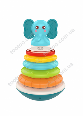 Фотография, изображение Игрушка музыкальная "Пирамидка-неваляшка, слоненок" (HE0295)