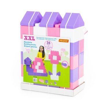 Світлина, зображення Конструктор POLESIE будівельний "XXL", 36 елементів (v2) + з'єднувач (30 елементів) (68064)