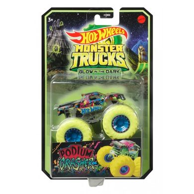 Базовая машинка-внедорожник 1: 64 серии "сияющие в темноте ""Monster Trucks" Hot Wheels (HCB50), желтый