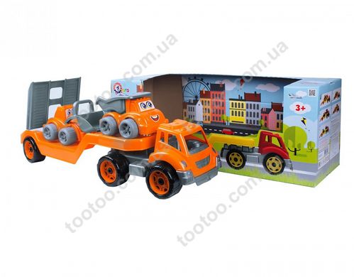 Фотография, изображение Игрушка Technok автовоз с набором стройтехника оранжево-серый (3930-1)